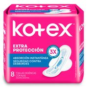Toallas Higiénicas Kotex Normal con Alas 8 un.