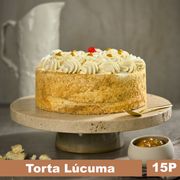 Torta Bizcocho, Crema y Puré de Lúcuma