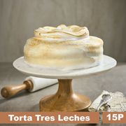 Torta Bizcocho, Tres Leches Con Crema Pastelera y Merengue