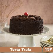 Torta Bizcocho, Crema Trufa y Mermelada Frambuesa