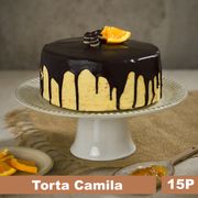 Torta Panqueque, Mermelada Naranja, Crema Italiana y Trufa 15 Porciones
