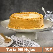Torta Hojarasca, Dulce de Leche, Huevo Moll y Manjar 10 Porciones