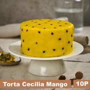 Torta Panqueque, Trufa, Mango, Maracuyá y Mazapán 10 Porciones