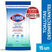 Toallitas Desinfectantes Clorox Expert Flow 15 un.