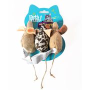 Juguete para Gato Pack 3 Ratoncitos Catnip