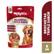 Snack Perros Brochetas Triple Sabor 6 un.