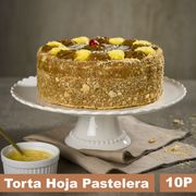 Torta Hoja, Crema Pastelera y Manjar