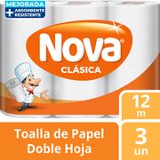 Toalla de Papel Nova Clásica 12 m 3 un.