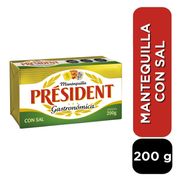 Mantequilla President Con Sal 200 g