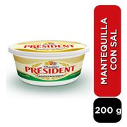 Mantequilla President Con Sal 200 g