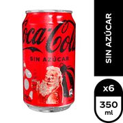 Pack 6 un. Bebida Coca Cola Sin Azúcar Lata 350 cc