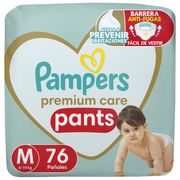 Pañales Pants Pampers Premium Care Talla M 76 un.