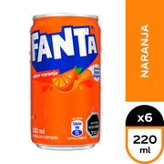Pack 6 un. Bebida Fanta Lata 220 cc