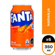 Pack 6 un. Bebida Fanta Lata 350 cc