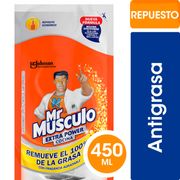 Limpiador de Cocina Mr. Músculo Extra Power Limón Repuesto 450 ml