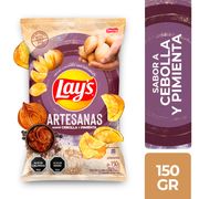 Papas Fritas Lay's Artesanas Cebolla y Pimienta 150 g