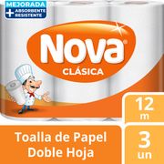 Toalla de Papel Nova Clásica 12 m 3 un.