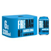 Pack 6 un. Cerveza Free Damm Sin Alcohol Lata 330 cc