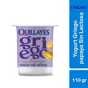 Yogurt Griego Quillayes Sin Lactosa Papaya 110 g