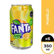 Pack 6 un. Bebida Fanta Pomelo Lata 350 ml