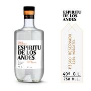 Pisco Espíritu de Los Andes 40° Botella 750 cc