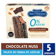 Helado San Francisco Multipack 0% Azúcar Choco Nuss 70 g 5 un.