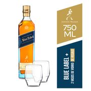 Pack Whisky Johnnie Walker Blue 40° 750 cc + 2 Vasos