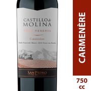 Vino Castillo de Molina Gran Reserva Carmenere 750 cc