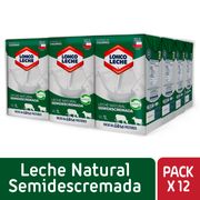 Pack 12 un. Leche Loncoleche Semidescremada 1 L