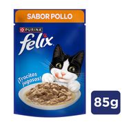 Alimento Húmedo Gato Felix Sabor Pollo Sobre 85 g