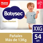 Pañales Babysec Super Premium Talla XXG 54 un.