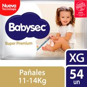 Pañales Babysec Super Premium Talla XG 54 un.