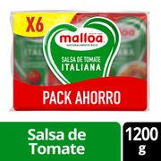 Salsa de Tomate Malloa Italiana 200 g 6 un.