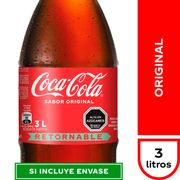 Bebida Coca Cola retornable 3 L + Envase