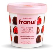 Frambuesa Franui Bañada en Chocolate Negro y Blanco 150 g