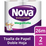 Toalla de Papel Nova Evolution Mega Rollo 2 un. 26 m