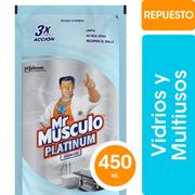 Limpiador Mr. Músculo Vidrios y Multiuso Doypack 450 ml