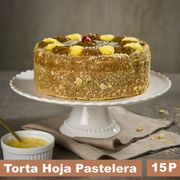 Torta Hoja, Crema Pastelera y Manjar 15 Porciones