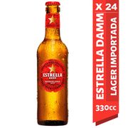 Caja 24 un. Cerveza Estrella Damm Botella 330 cc