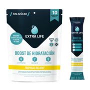 Bebida Isotónica en Polvo Extra Life Boost de Hidratación Tropical Delight 15 g 10 un.