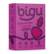 Rollos de Fruta Bigu y Betarraga 125 g 5 un.