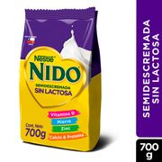 Leche Polvo Nido Semidescremada Sin Lactosa 700 g