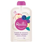 Colado Railú Manzana, Plátano, Arándano, Avena y Linaza 90 g