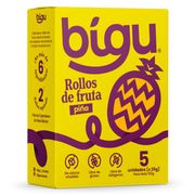 Rollos de Fruta Bigu Piña 125 g 5 un.