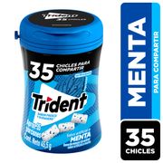 Chicles Trident Sabor Menta Botella 35 un.