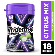 Chicles Trident Sabor Citrus Mix Botella 18 un.