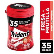 Chicles Trident Siabor Frutilla Botella 35 un.