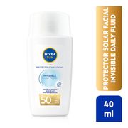 Protector Solar Facial Nivea Sun Invisible Daily Fluid FPS 50+ 40 ml