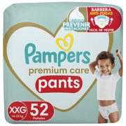 Pañales Pants Pampers Premium Care Talla XXG 52 un.