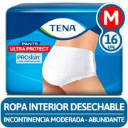 Ropa Interior Desechable Tena Pants Ultra Protect M 16 un.
